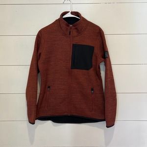 Mens Ascend‎ Hiking Red Pullover 1/4 Zip Jacket SZ M